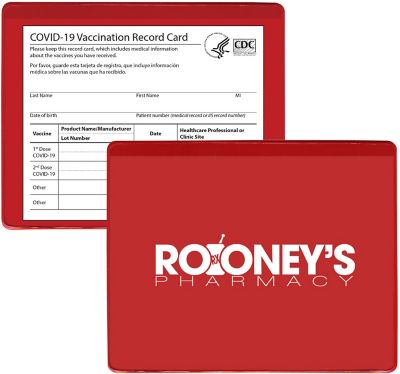 Work Safely: COVID-19 Vaccination Card Holder - Fits 3X4 Card