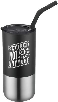 POD Engraved Drinkware: POD Element Tumbler With Straw 16 oz