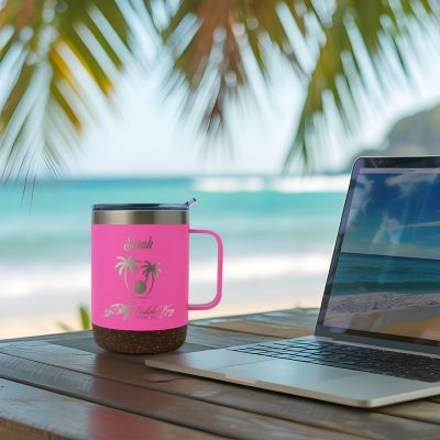 Promo on Demand: POD Cork Bottom Stainless Brite Mug 12 oz