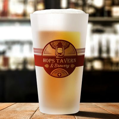Promo on Demand: POD Full Color Frosted Pint Glass