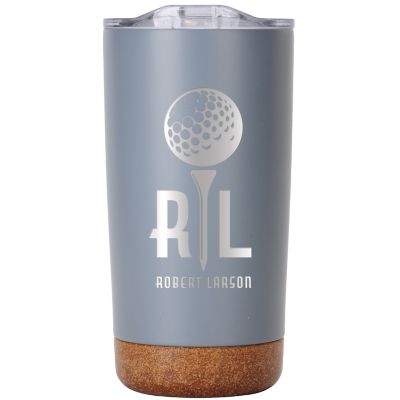POD Engraved Drinkware: POD Cork Bottom Stainless Tumbler 18 oz