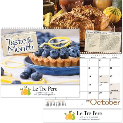 Hospitality: Full Color Taste Of The Month Spiral Wall Calendar