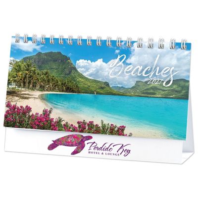 Souvenir: Beaches Full Color Desk Calendar