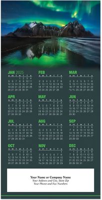 overalt Rædsel Kiks Northern Lights Tri-Fold Calendar