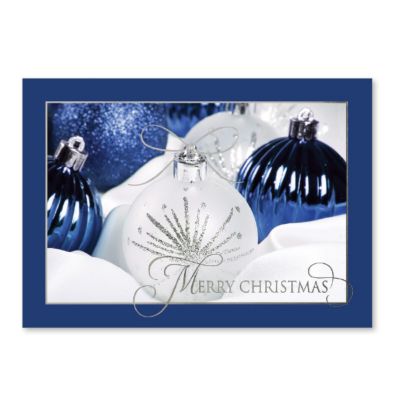 Presentation Collection: Blue & White Ornament Holiday Card