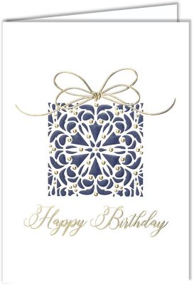 Greeting Cards: Navy Birthday Present Card