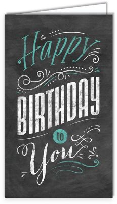 Presentation Collection: Chalkboard Birthday Card