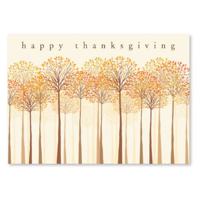 Thanksgiving Cards: Thankful Trees Thanksgiving Card