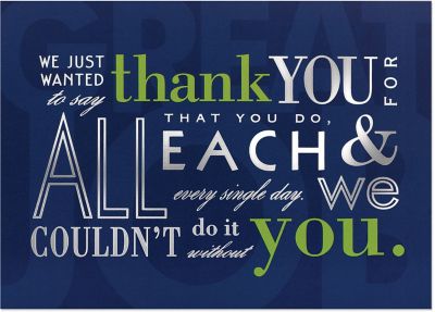 Specialty Cards: Thank You Words Greeting Card