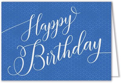 Greeting Cards: Happy Birthday Blue Card