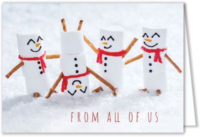 Presentation Collection: Marshmallow Snowmen Holiday Card