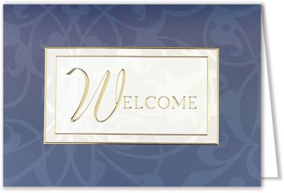 Presentation Collection: Blue Welcome Card