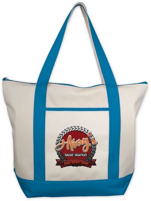 Reusable Shopping & Grocery Totes: Classic Zippered Tote - Embroidered