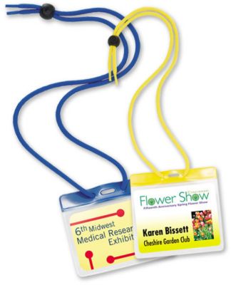 Corporate Event Giveaways: Large All-In-One Badge W/Cord