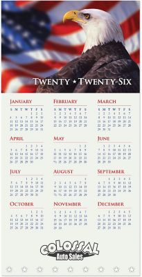 Patriotic Eagle Calendar Card