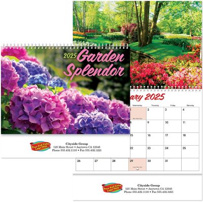 Full Color Garden Splendor Wall Calendar Spiral