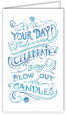 Presentation: Blue Chalk Birthday