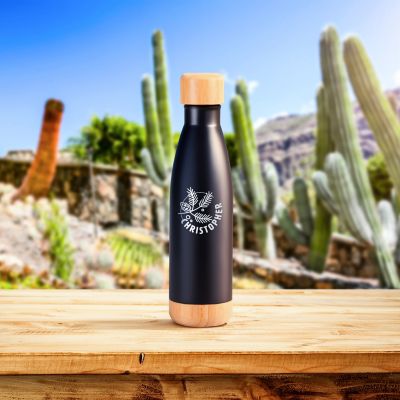 POD Engraved Drinkware: POD Voyager With Bamboo Cap 17 oz