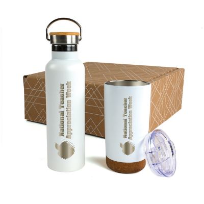 Education: Cork And Bamboo Drinkware Set