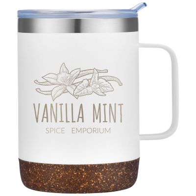 Souvenir: Saratoga Powder Coated Cork Bottom Mug 12 oz