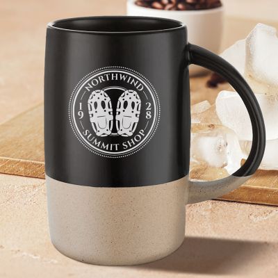 Gift Giving: Two Tone Ceramic Mug With Lid 15 oz
