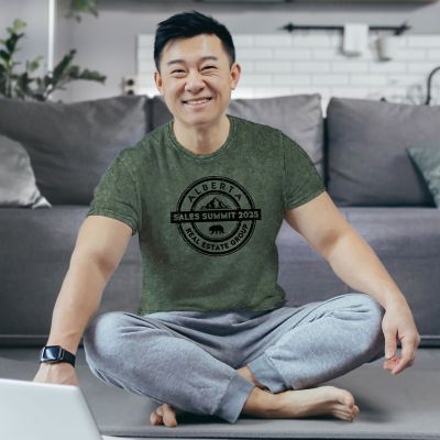 Travel & Destination Apparel: Acid Washed T-Shirt Screen Print