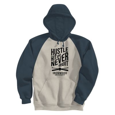 Education: Adult Fleece Colourblock Baseball Hoodie-Screen