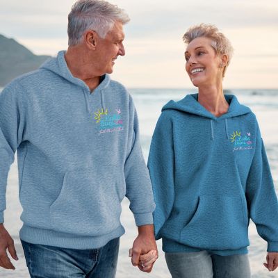 Travel & Destination Apparel: Adult Vintage Heather Hoodie - Embroidered