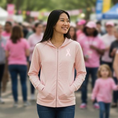 Awareness: Light Weight Full Zip Hooded Jersey - Screen