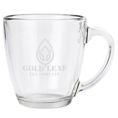 Hospitality: Etched Tapered Glass Mug 15.5 oz