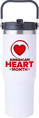 Heart Health Month: Full Colour  Swing Handle 30 oz