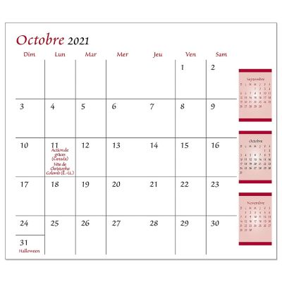 Stock Inserts: French Monthly Inserts