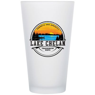Souvenir: Full Colour Frosted Pint Glass 16 oz