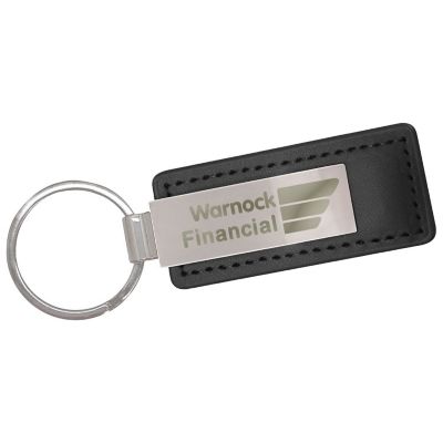 Financial: Leatherette Keychain