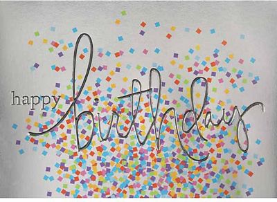 Presentation: Colorful Confetti Birthday Card