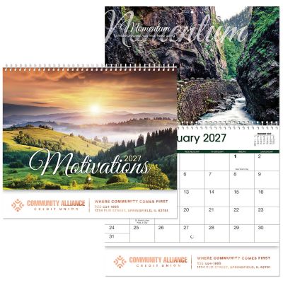 Financial: Luxe Gallery Motivations Spiral Wall Calendar