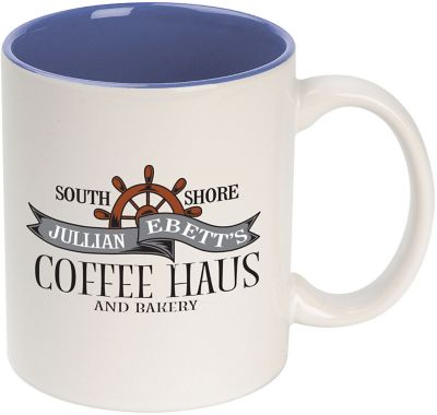 Brite Collection: Full Colour Ceramic Colour Accent Mug 11 oz