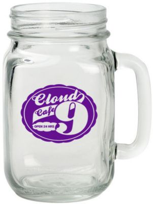 Glassware: Mason Jar Mug 16 oz