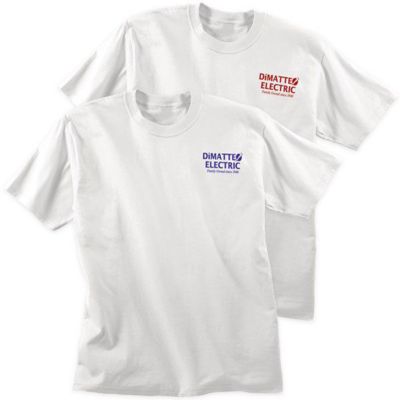 Screen Printed T-Shirts: Screen Printed 100% Cotton White T-Shirt