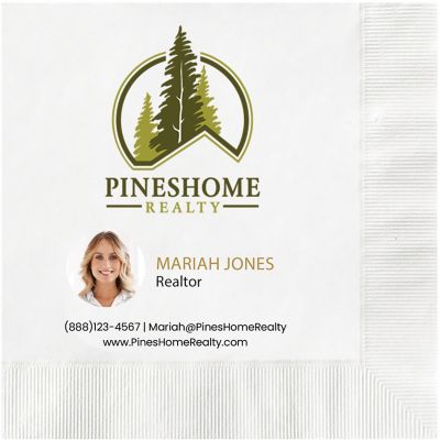 Real Estate: Full Colour Beverage Napkin-Coined