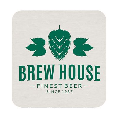 Drinkware Accessories: Square Coaster - Foil Print