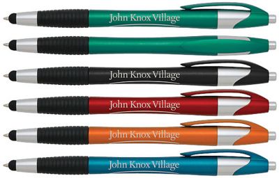 Plastic Click Pens: Resolve Stylus Pen