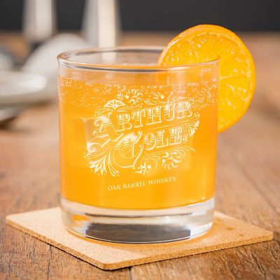 Promo on Demand: POD Etched Whiskey Glass 10.5 Oz.
