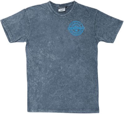 Travel & Destination Apparel: Acid Wash Short Sleeve T-Shirt - Embroidered
