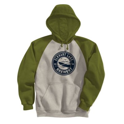 Apparel: Adult Fleece Colorblock Baseball Hoodie-Screen