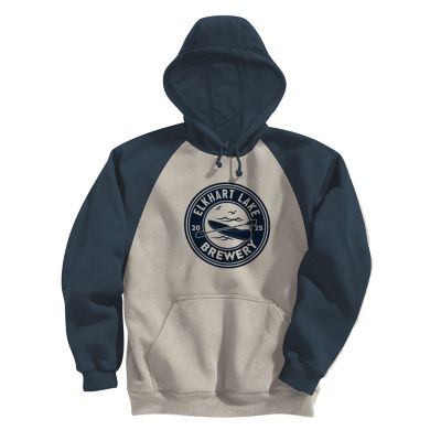 Apparel: Adult Fleece Colorblock Baseball Hoodie-Screen