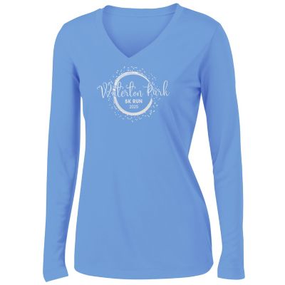 Screen Printed Apparel: Womens Performance Vneck Tshirt
