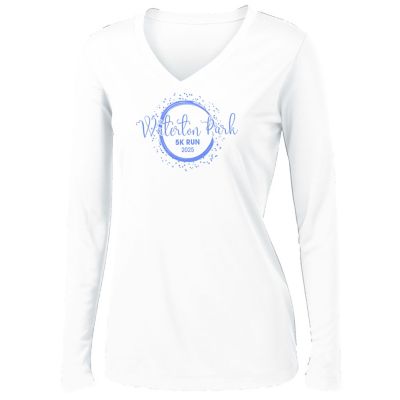 Screen Printed Apparel: Womens Performance Vneck Tshirt