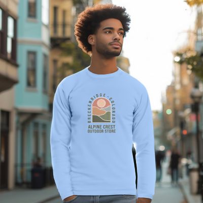 Travel & Destination Apparel: Performance Blended Long-Sleeve Shirt-Embroidered