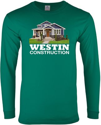 Full Color Apparel: Full Color Mens Long Sleeve 100% Cotton T-Shirt